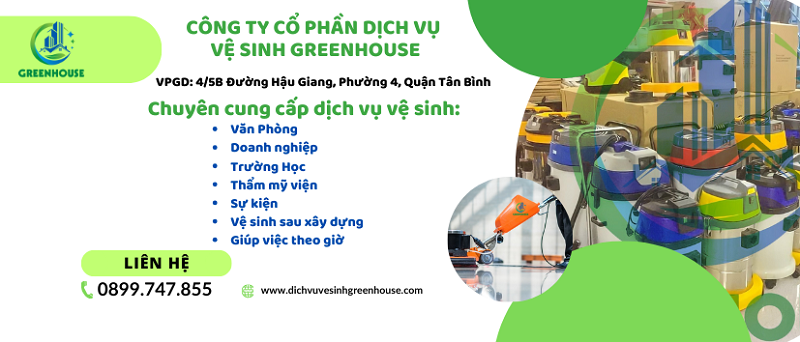 Dịch vụ vệ sinh nhà cửa theo giờ Green House